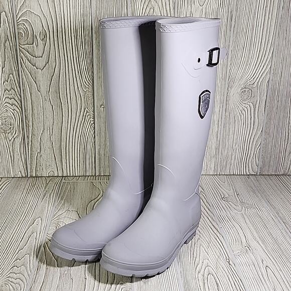 Kamik Jennifer Light Grey Charcoal Tall Rain Boots Womens Size 6 - Picture 10 of 16